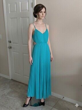 Express Elegant Teal‎ Cutout Maxi Dress